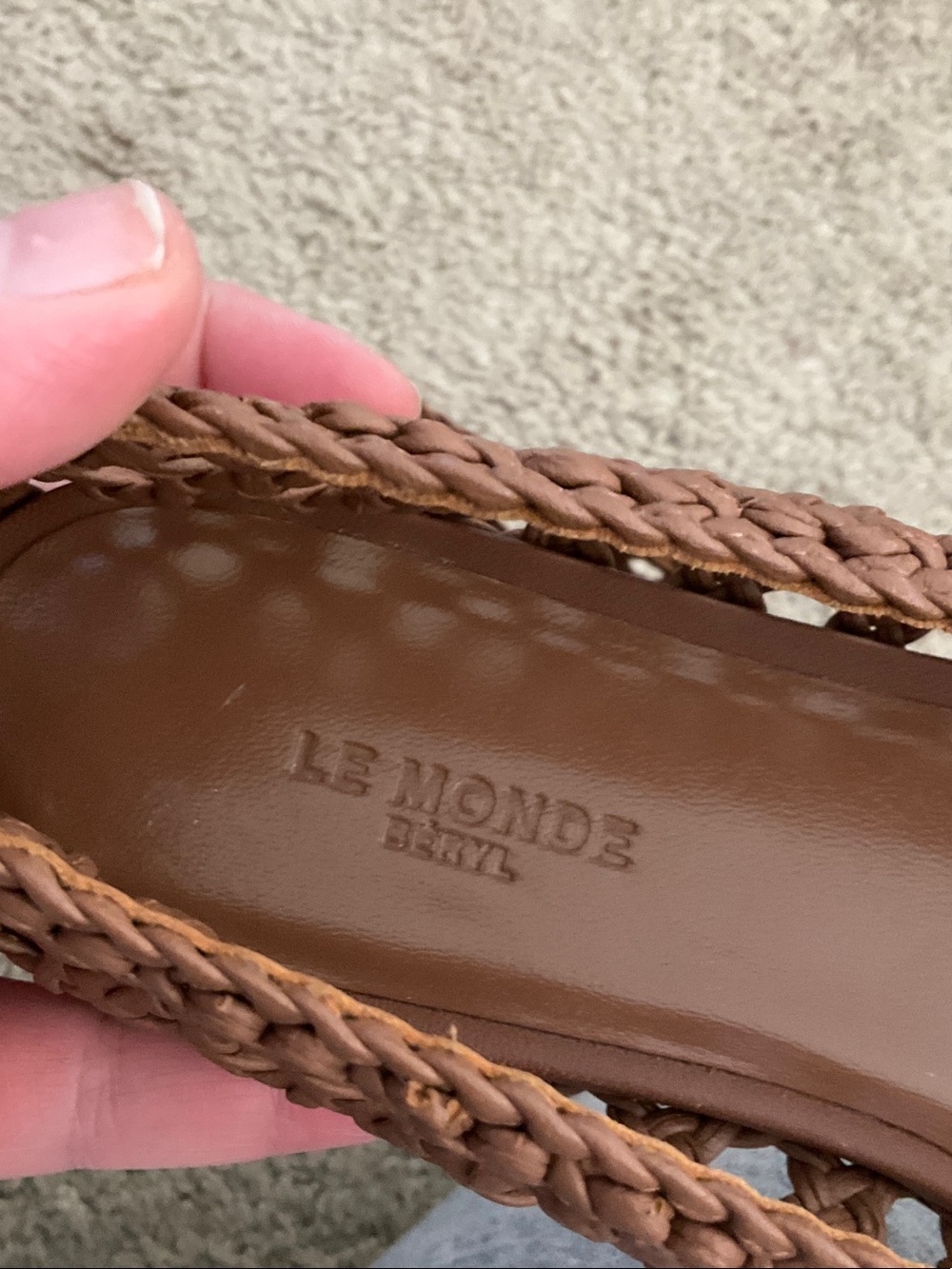 Zara Brown Woven Ballet Flats - Picture 7 of 9
